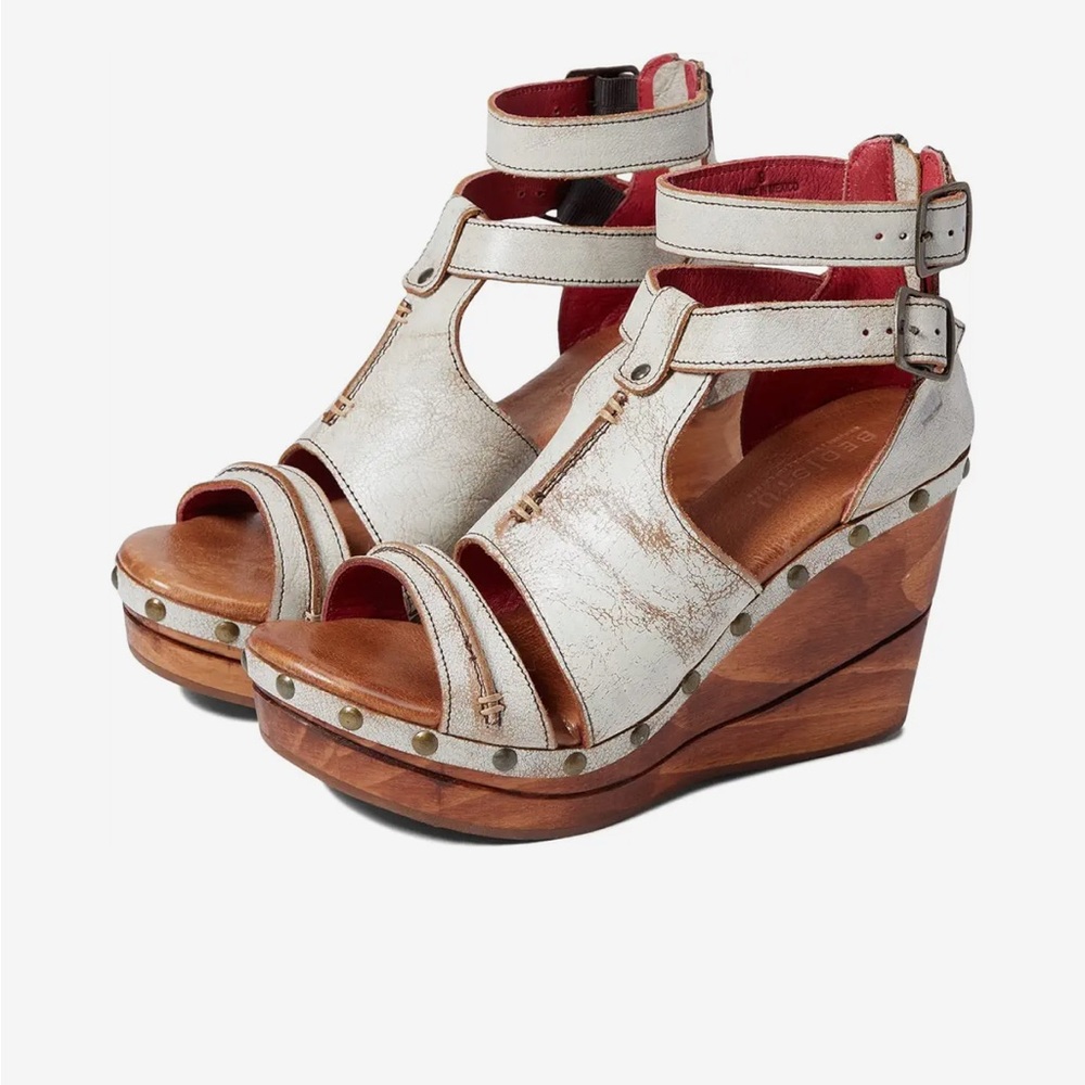 Bed Stu Princess wedge sandals in nectar color